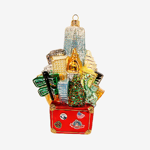 NYC Suitcase Ornament