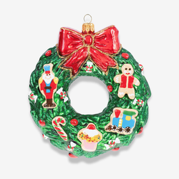 Christmas Wreath with Cookies Ornament
