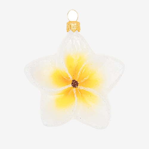 Yellow Plumeria Ornament