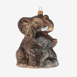 Sitting Elephants Ornament