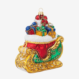 Santa's Sled with Presents Ornament