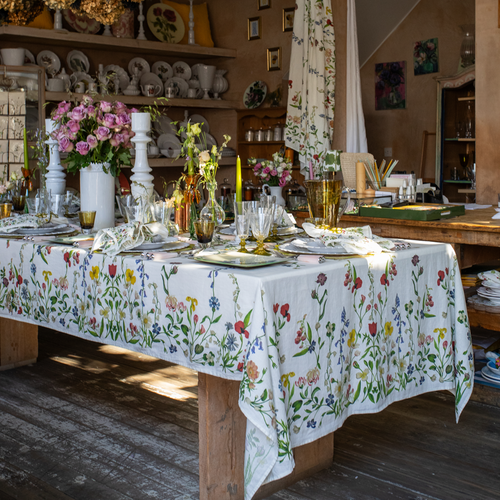 Summerill & Bishop x John Derian "Botanical Wildflower" Tablecloth