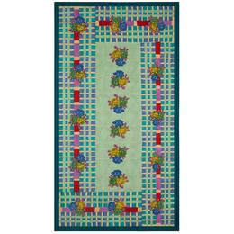 Lisa Cotton Corti Panel in Ankara Aqua 180 x 350cm
