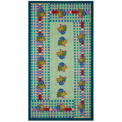 Lisa Cotton Corti Panel in Ankara Aqua 180 x 350cm