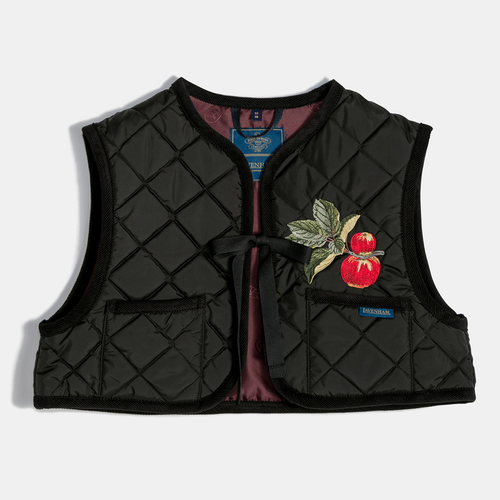 John Derian Apple Tie -Up Gilet Women's Vest in Black