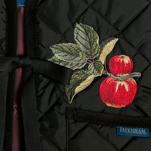 John Derian Apple Tie -Up Gilet Women's Vest in Black