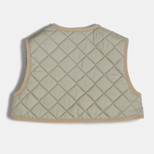 John Derian Apple Tie -Up Gilet Women's Vest in Natural Clay