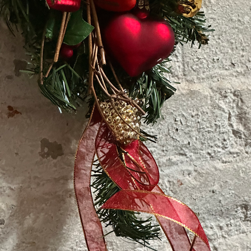 Decorated Branch Bunch with Red & Gold Mixed Glass Ornaments