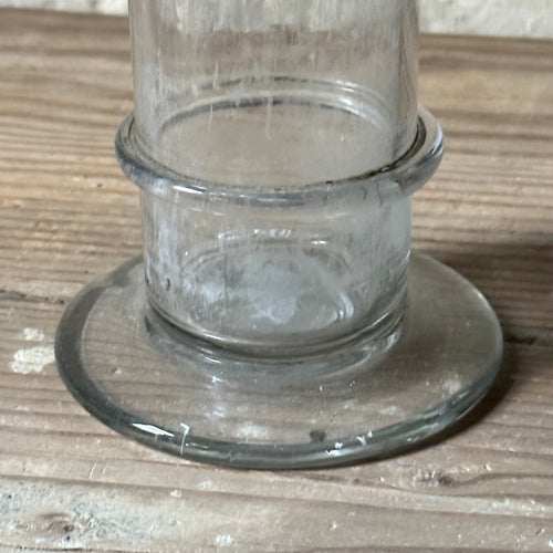 19th Century French Narrow Glass Jar with Stopper (A)