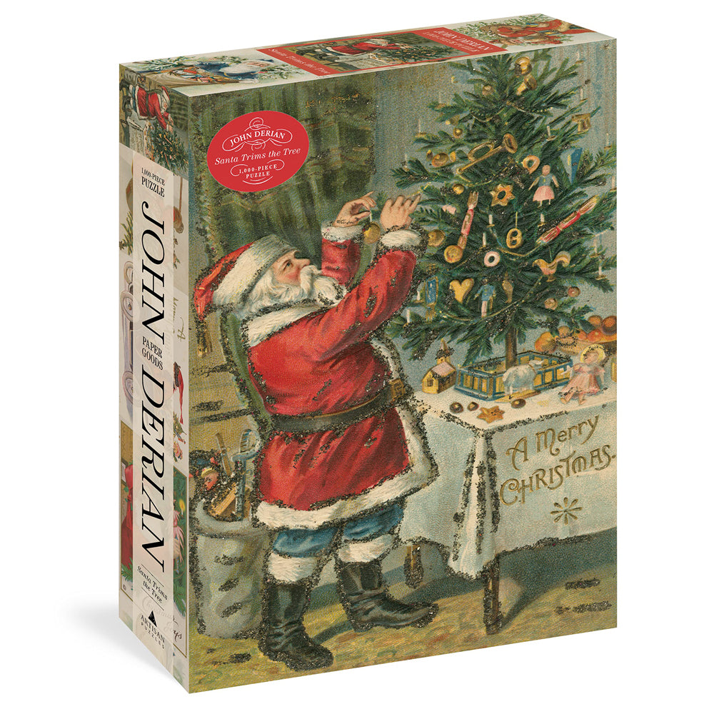 Santa Trims Tree