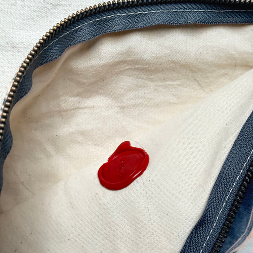 Hand Marbled One-of-a-Kind Zipper Pouch (#P02)