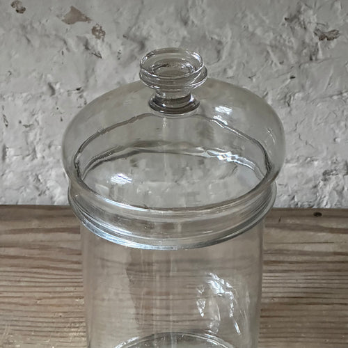 19th Century French Lidded Glass Jar (A)