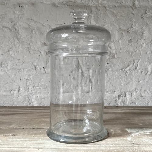 19th Century French Lidded Glass Jar (A)
