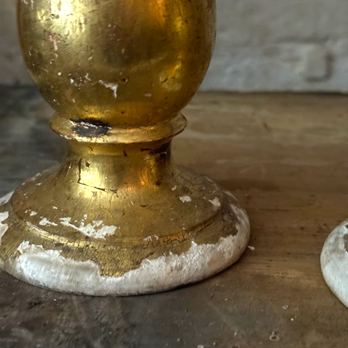 Pair of 19th-century Austrian Gilt Candlesticks (B)