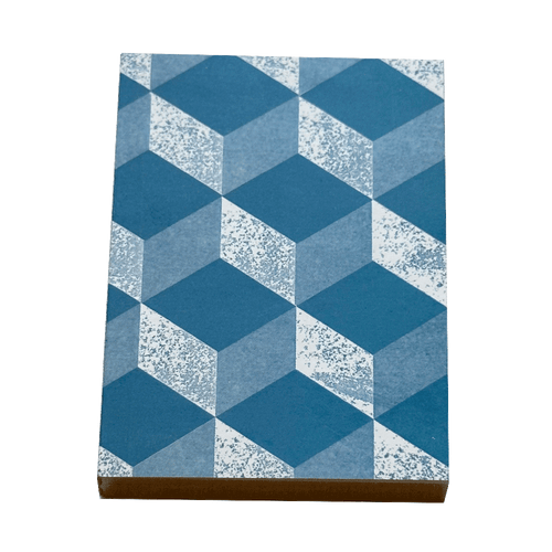 Small Geometric Notebook in Blue