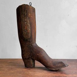 Mid 19th-century Wooden Boot Trade Sign