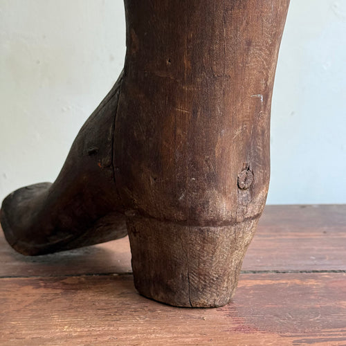 Mid 19th-century Wooden Boot Trade Sign