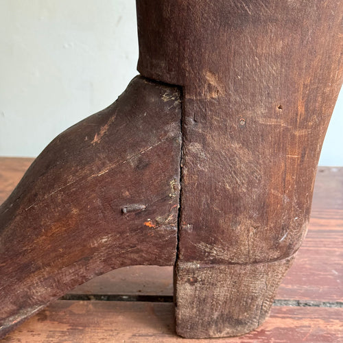 Mid 19th-century Wooden Boot Trade Sign