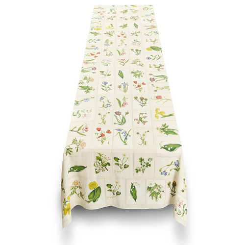 Summerill & Bishop x John Derian "Botanical Tiles" Linen Napkin Set of 6