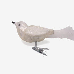 Alabaster Clip-on Bird Ornament