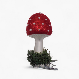 Mini Clip-on Red Mushroom Ornament