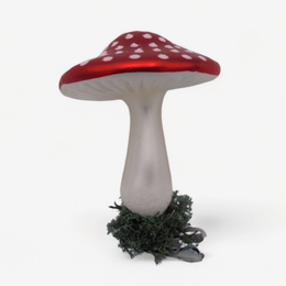 Red & White Clip-on Mushroom Ornament