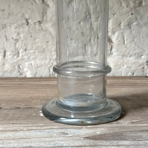 19th Century French Narrow Glass Jar with Topper (C)