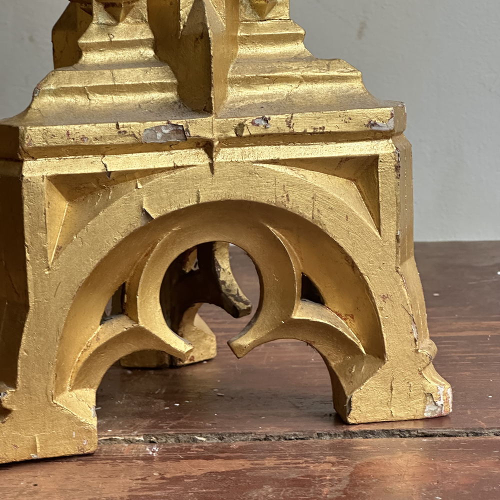 Pair of Early 20th-century Gilded Italian Candlesticks