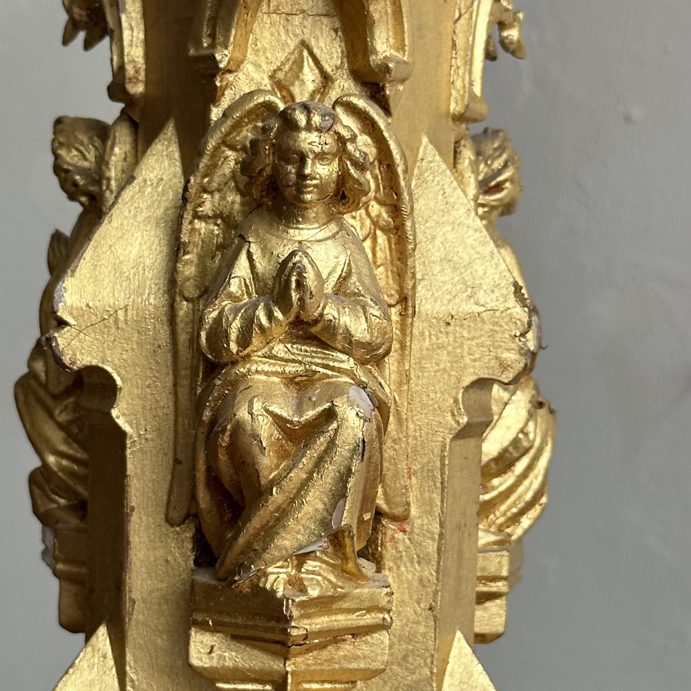 Pair of Early 20th-century Gilded Italian Candlesticks