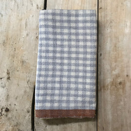 Copy of Gingham Tea Towel in Blue & Cognac