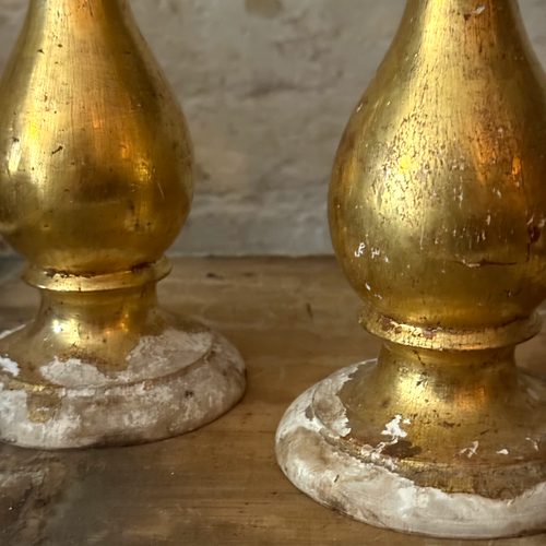 Pair of 19th-century Austrian Gilt Candlesticks (D)