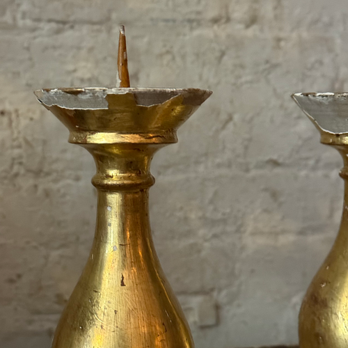 Pair of 19th-century Austrian Gilt Candlesticks (D)