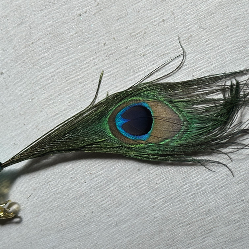 Nostalgic Blue & Violet Peacock Clip-On Ornament