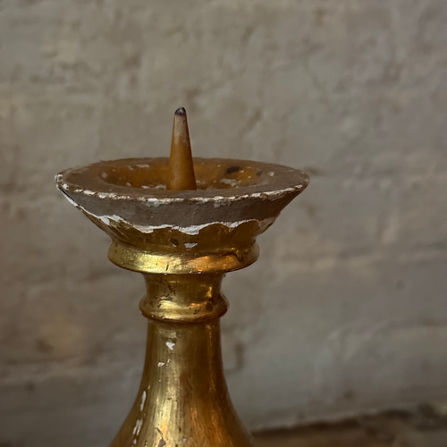 Pair of 19th-century Austrian Gilt Candlesticks (E)
