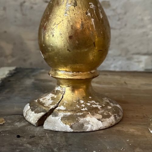 Pair of 19th-century Austrian Gilt Candlesticks (E)