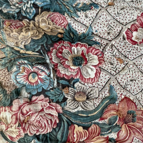 19th-century American Hand-Stitched Quilt