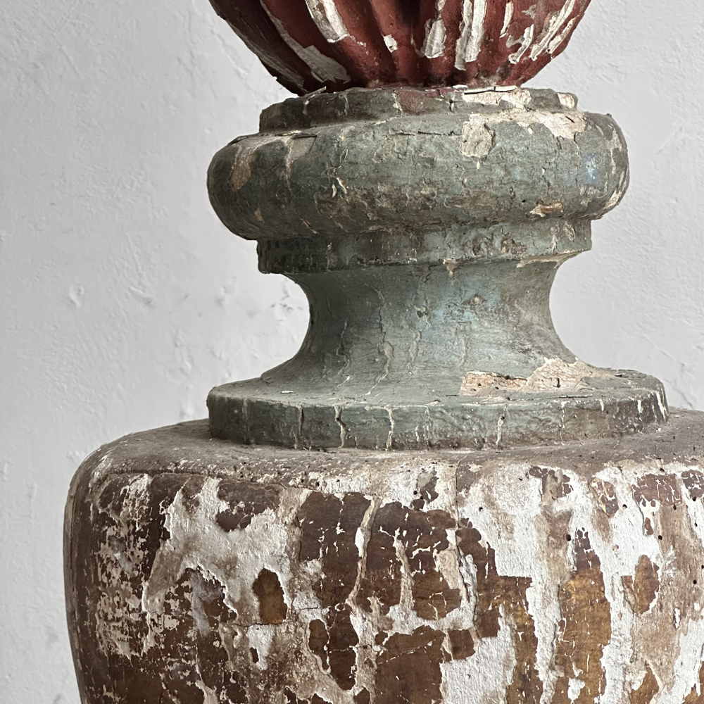 Pair of 19th-century French Architectural Flame Finials