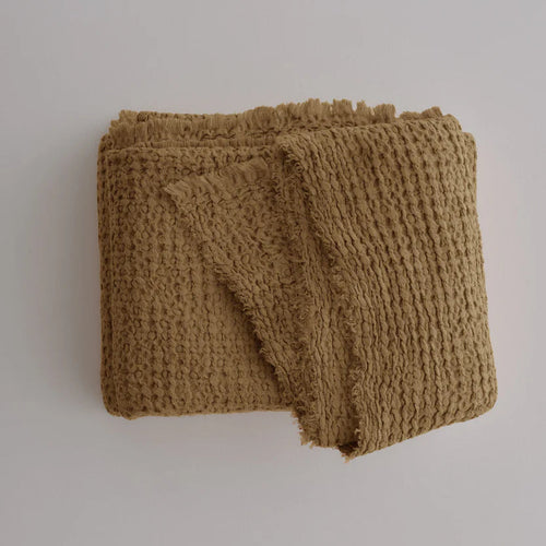 Flocca Linen Blanket in Russo