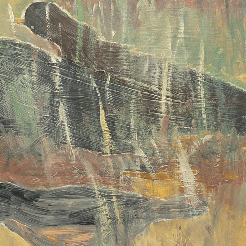 20th-century USA Painting "Birds" by Clementine Collum