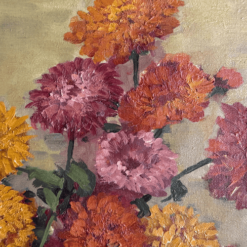 Mid 20th-century Dutch Floral Still Life Painting