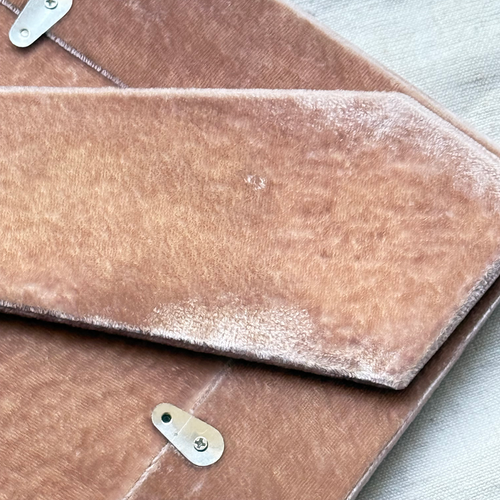 Azura Silk Velvet Embroidered Tabletop Frame in Pink Quartz