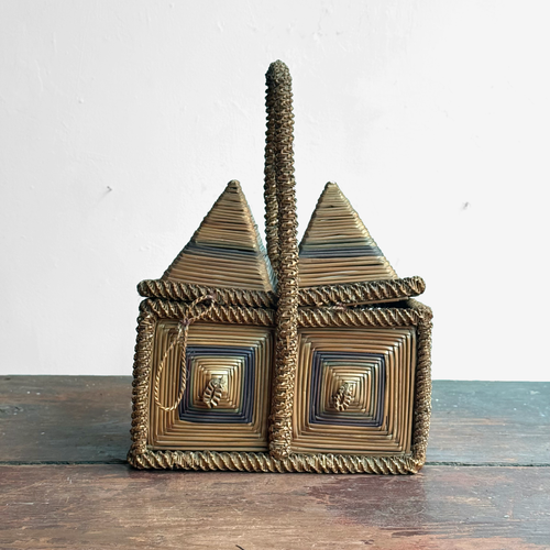 19th-Century French Folk Art Basket