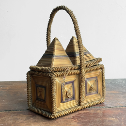 19th-Century French Folk Art Basket