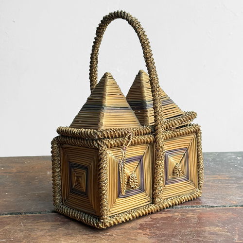 19th-Century French Folk Art Basket