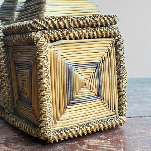 19th-Century French Folk Art Basket