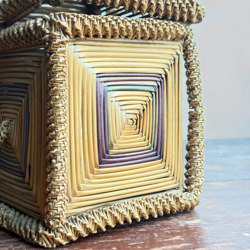 19th-Century French Folk Art Basket