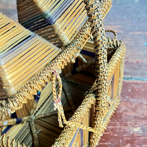 19th-Century French Folk Art Basket