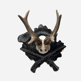 Antique Black Forest Carved Antlers (H04)