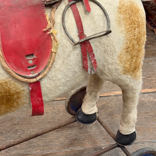 Vintage Steiff Toy Horse on Wheels