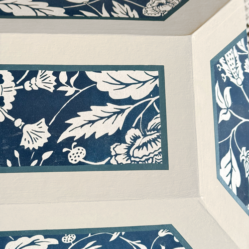 Antoinette Poisson Large Wedding Box in Indienne Indigo" No. 30C